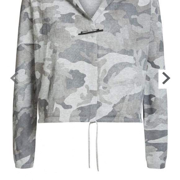 REDUCED!!Amazing “OUI” cami grey tones cardigan hoodie, open front, cord tie! - Picture 15 of 17